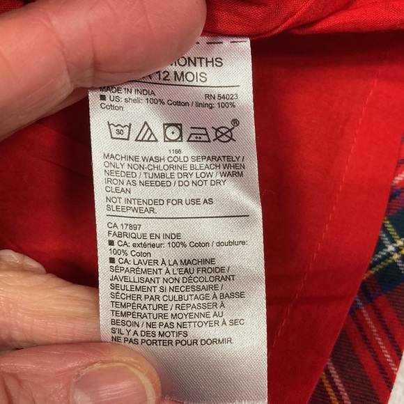 Janie and jack red Bradbury plaid 2 pc set 6-12m - Picture 7 of 13